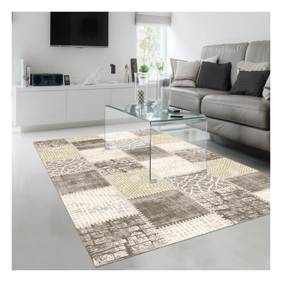 Tapis salon et chambre tissé motif géométrique SILICA UN AMOUR DE TAPIS
