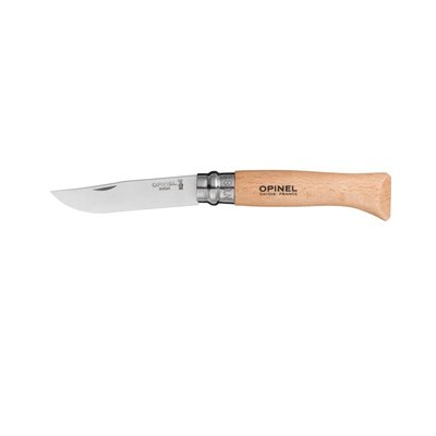 Couteau De Poche N°08 Tradition Inox Et Bois De Noyer 8,5 Cm OPINEL
