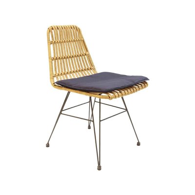Chaise intérieure extérieure avec galette Surabaya Bois naturel CMP