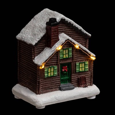 Village de Noël chalets  4 LED à piles FEERIC LIGHTS & CHRISTMAS