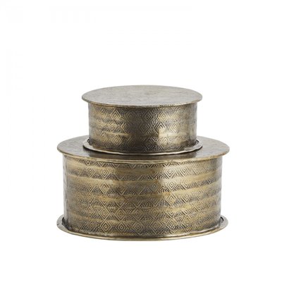 Lot de 3 boites en aluminium martelé MADAM STOLTZ