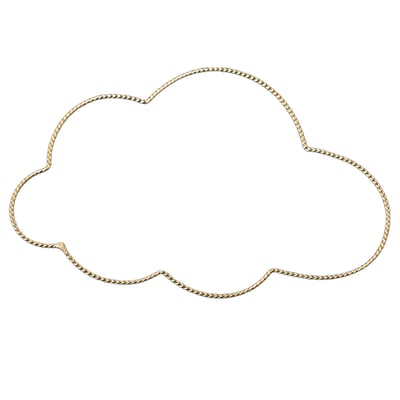 Déco murale nuage fil laiton torsadé -  LOJI HOME MAISON