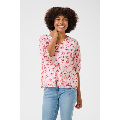 Shirt with short sleeve coupe regular CREAM