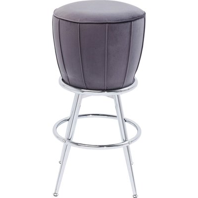 Tabouret de bar After Work velours gris KARE DESIGN