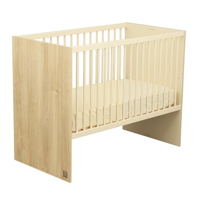 Lit bébé évolutif avec têtes panneaux imitation bois SAUTHON
