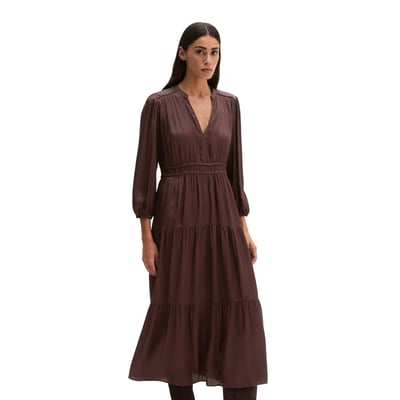 Robe à volants décontractée en satin de viscose fluide MARC O'POLO