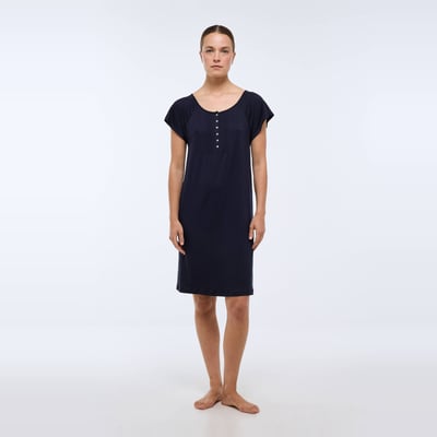Chemise de nuit manches courtes en viscose, Ecovero MONOPRIX