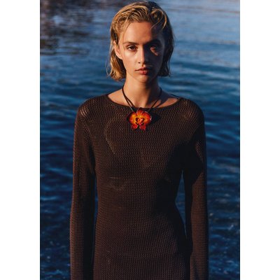 Robe crochet dos nu MANGO
