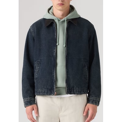 Casaco com fecho zíper, gola em contraste, CASTRO LEVI'S