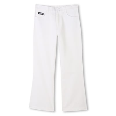 Pantalons en coton et lin DKNY