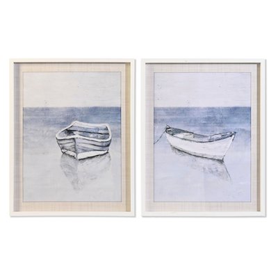 Set de 2 cadres décoratifs barques 55x2.5x70cm WADIGA