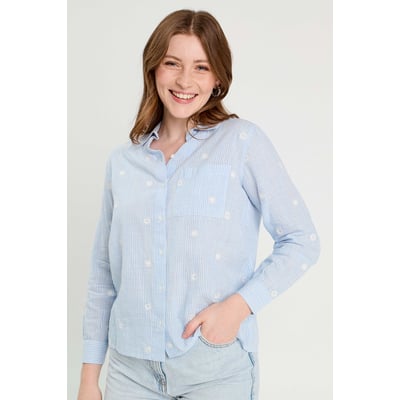 Chemise brodée manches longues CACHE CACHE