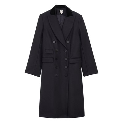 Manteau Mauricette bleu nuit en laine INES DE LA FRESSANGE PARIS
