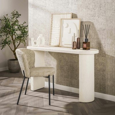 Console blanche en marbre composite TAJ PIER IMPORT