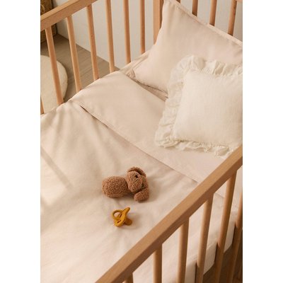 Housse de couette berceau en coton lavé double surpiqûre MANGO HOME