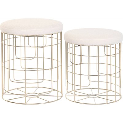 Poufs en métal (lot de 2), Moderno RECOLLECTION