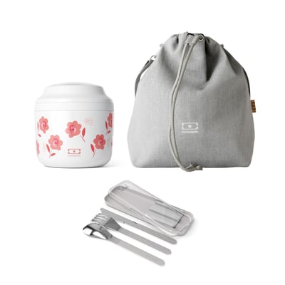 Set repas lunch box isotherme 550ml + accessoires MONBENTO