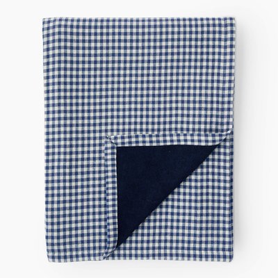 Fouta doublée imprimé vichy , 100x180cm, 100% coton MONOPRIX