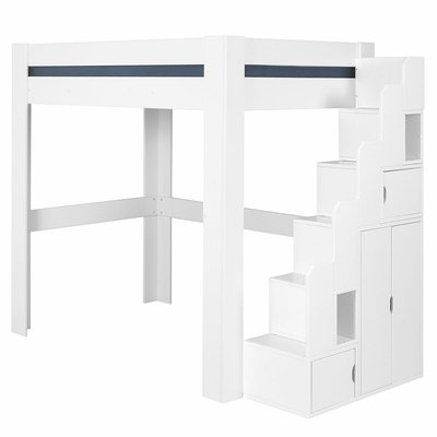 Pack lit mezzanine avec matelas Bois massif  LEX AKITEN RETAIL