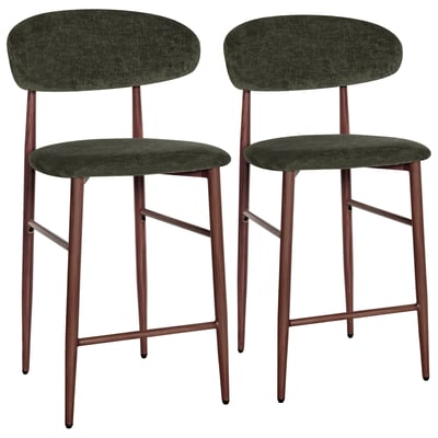 Tabourets de bar en tissu, lot de 2, Simon, SIMON HAPPY GARDEN