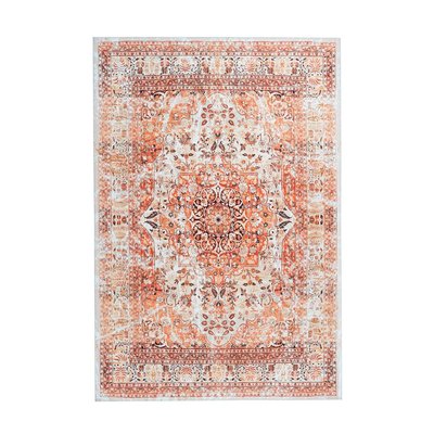 Tapis vintage effet usé, multicolore tissé plat 100% polyester imprimé - Galaxy ONE COUTURE