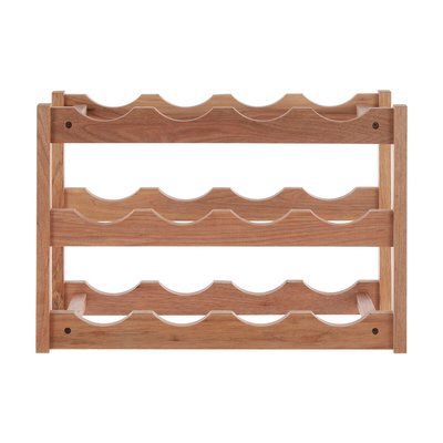 3-Tier Wine Rack in Walnut Wood SO'HOME