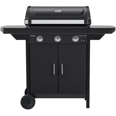 Barbecue gaz COMPACT 3 LX PLUS noir grille et plancha 3 brûleurs sur chariot, 61x35 cm CAMPINGAZ