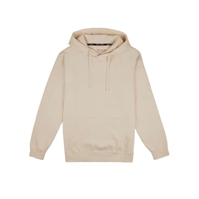 Sweat à capuche en coton mélangé ecru uni coupe droite col à capuche TEDDY SMITH
