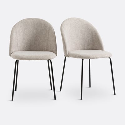 Lot de 2 chaises tissu chiné, Nordie LA REDOUTE INTERIEURS
