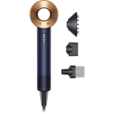 Sèche cheveux Supersonic cheveux bouclés à frisés Bleu de Prusse cuivré DYSON
