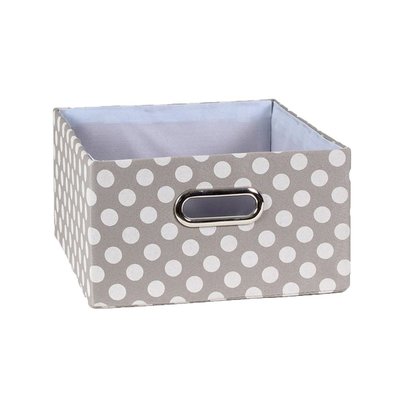 Tiroir tissu gris pois blanc CALICOSY