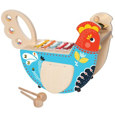 Poule musicale en bois MANHATTAN TOY