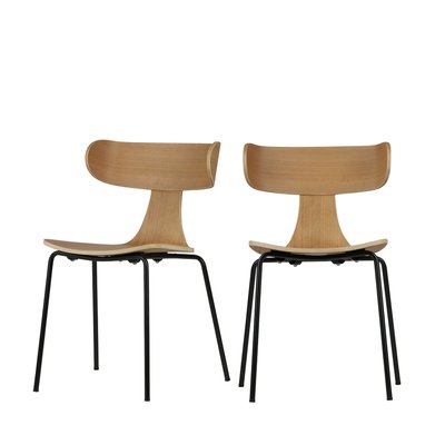 Lot de 2 chaises design empilables - FORM WOOOD