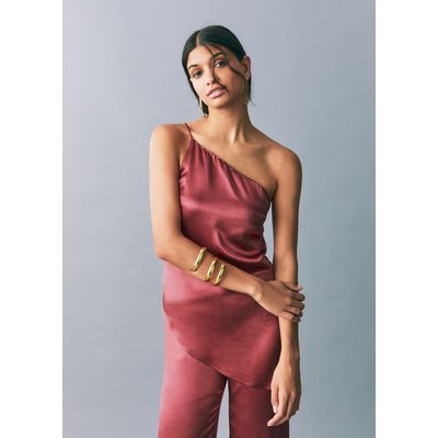 Top asymétrique satiné MANGO TEEN