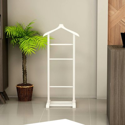 Valet de chambre blanc avec plateau vide-poches SITIA PIER IMPORT