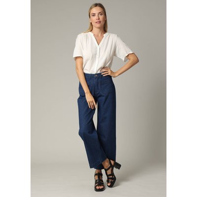Jean Wide Leg en denim avec braguette à fermeture à glissière LILOO DEELUXE