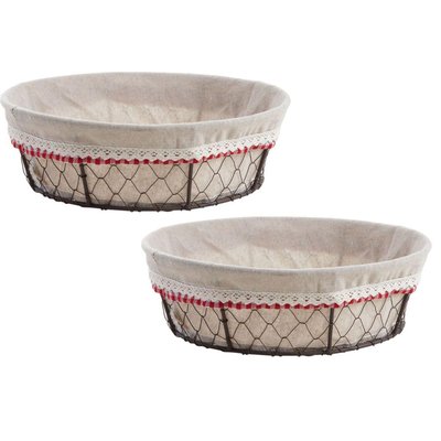 Corbeille à pain en grillage vieilli Farmer Lot de 2 AUBRY GASPARD