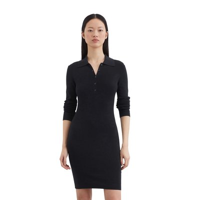 Robe courte en tricot polo slim en fine maille côtelée MARC O'POLO