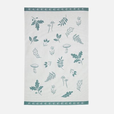 Torchon jacquard en coton ECHOS DE LA FORÊT COUCKE