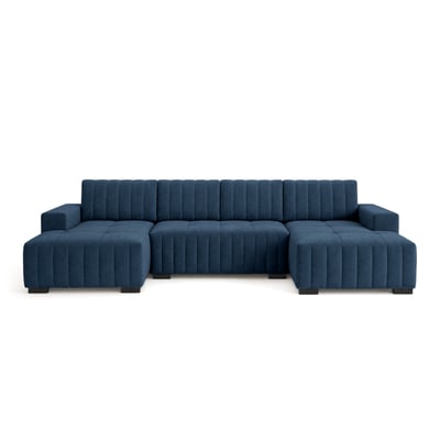 Canapé Panoramique Convertible Velours 7 places - LAZARE BEST MOBILIER