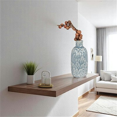 Vase décoratif bleu avec motif fleurs PIER IMPORT