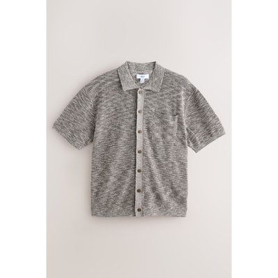 Polo boutonné en maille à manches courtes NEXT