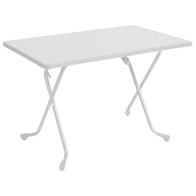 Table de jardin en acier 4 personnes en acier Cola Blanc PROLOISIRS