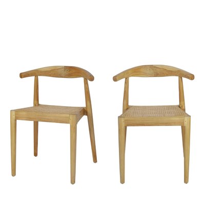 Lot de 2 chaises en teck et cannage - Bunga DRAWER