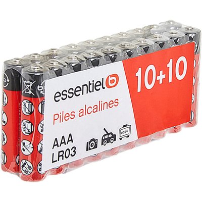 Pile LR03 AAA Lot 20 piles ESSENTIEL B