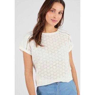 T-shirt bi-matière broderie anglaise DAMART