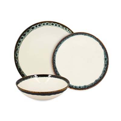 Service de table 36 pièces en faience, ATOME NOVASTYL