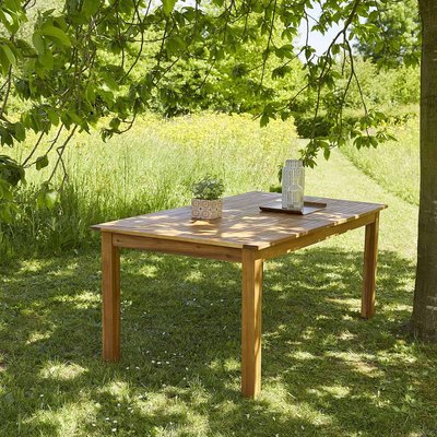 Table de jardin en acacia massif FSC extensible 8/10 places HANOÏ BERAH GETAH