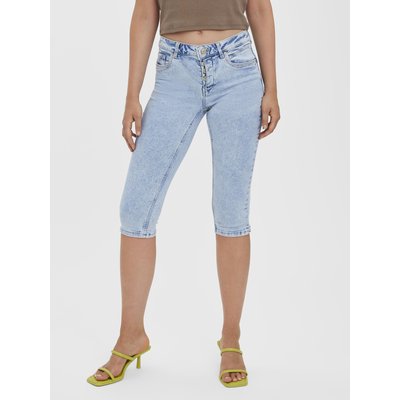 Pantacourt vmseven - En denim à taille mi-haute VERO MODA