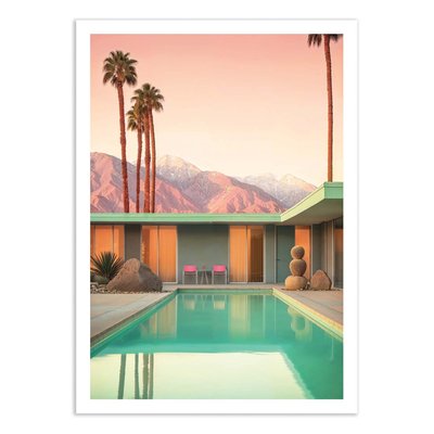 Affiche 50x70 cm - Motel 66 Palm Springs - Philippe Hugonnard WALL EDITIONS